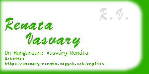 renata vasvary business card