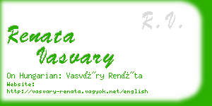 renata vasvary business card